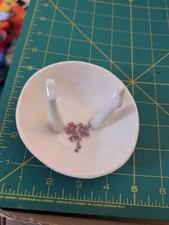 Vintage Naughty Ashtray Beauty Lady Legs Novelty Ring Holder Dish Woman Flowered