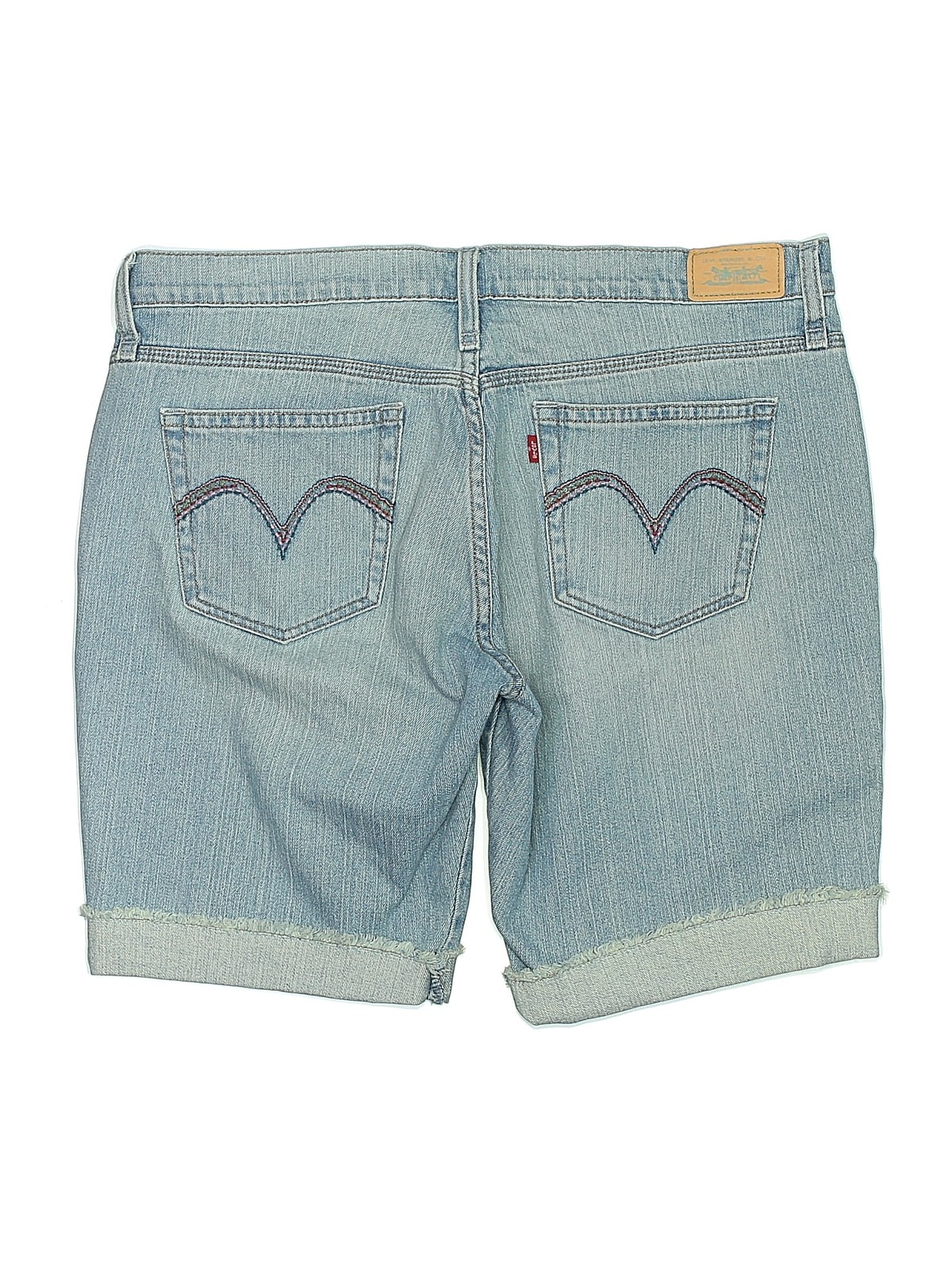 Levi's Women Blue Denim Shorts 32W thumbnail 2
