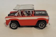 AFX Red Ford Bronco Baja 3 Roof Slot Car HO