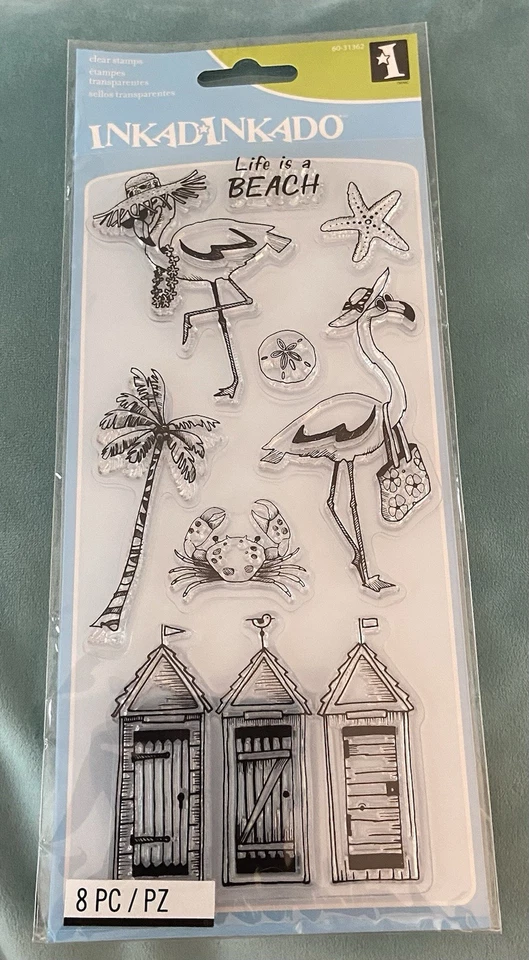 Lote De 3 Nuevos Juegos De Sellos Transparentes Inkadinkado-Insectos, Diversión Flamenca, Bebé Niño- Foto 3 de 4