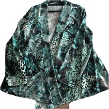 TIGI Womens Animal Print Cardigan Knit Size M/L 14-16 Open Jumper Leopard Top vg