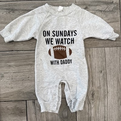 On Sunday We Watch Football with Daddy One Piece Size 60 (3-6 months)