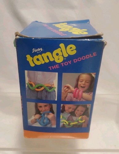 Jouet puzzle vintage original Fidget orange Slinky Tangle en boite 1982 - Photo 6 sur 9