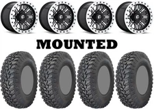 Kit 4 GBC Parallax Tires 32x10-15 on Fuel Hardline Beadlock Black D910 CAN