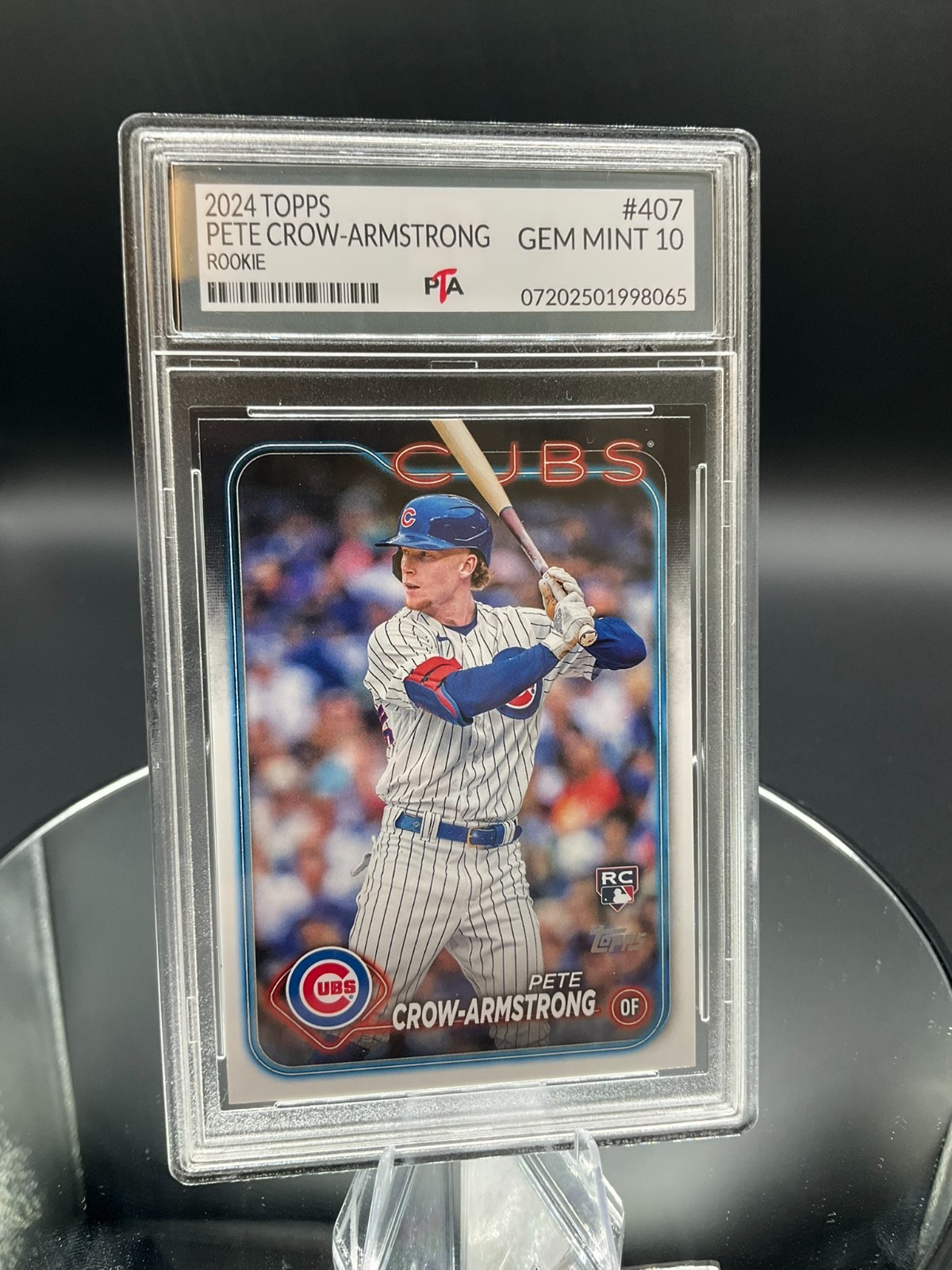 2024 Topps Baseball Pete Crow-Armstrong TRUE Rookie Graded GEM MINT PTA 10🔥 view 2