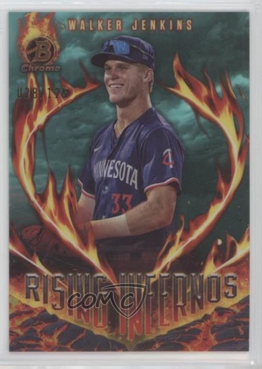 2024 Bowman Rising Infernos Aqua Refractor 28/125 Walker Jenkins #RI-14 0c8y