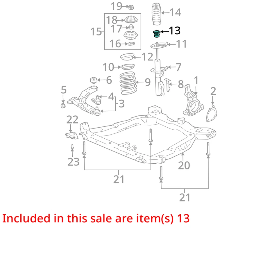 PARAGOLPES SATURN ION 2003-2007 FRT SUSPENSO PUNTAL 15207586 - NUEVO OEM 15207586 Foto 2 de 3