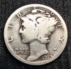 1923 P Mercury Dime 10c - 90% Silver.