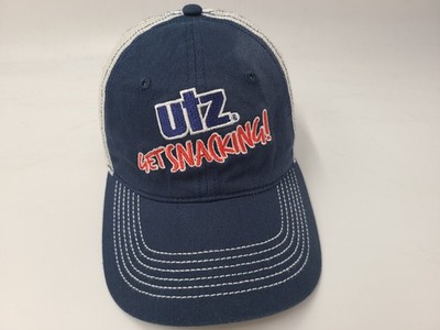 Utz Get Snacking Mesh Trucker Adjustable Hat Cap Chip Snack Men Women Blue White