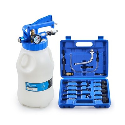 Oil Extractor Pump - 6L Pneumatic Vacuum Fluid Evacuator w/ 15 Adapters