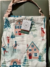 Rachel Ashwell  Chef Apron Holiday Skaters Cotton New