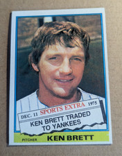 1976 Topps Traded #401t Ken Brett New York Yankees Baseball Card-EX+