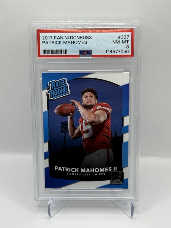 2017 Panini Donruss the Rookies Patrick Mahomes II PSA 8