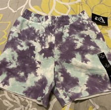Art Class Girls Tie Dye Fleece Cutoff Shorts, Large 10/12
