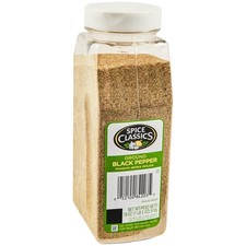 Spice Classics Ground Black Pepper, 18 oz - One 18 Ounce Container of Bulk Gr...