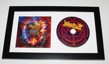 JUDAS PRIEST BAND SIGNED FRAMED 'INVINCIBLE SHIELD' CD ALBUM COA x5 ROB HALFORD