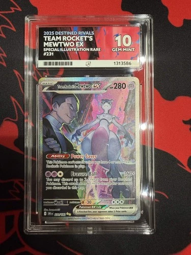 Pokemon TCG 231/182 Team Rocket's Mewtwo ACE 10│Perfect Subgrades│Ready To Ship
