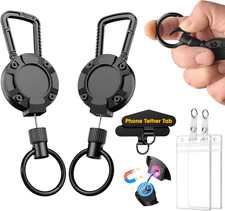 Heavy Duty Magnetic Retractable Keychain, 18Oz Max Load Badge Reel for ID Card