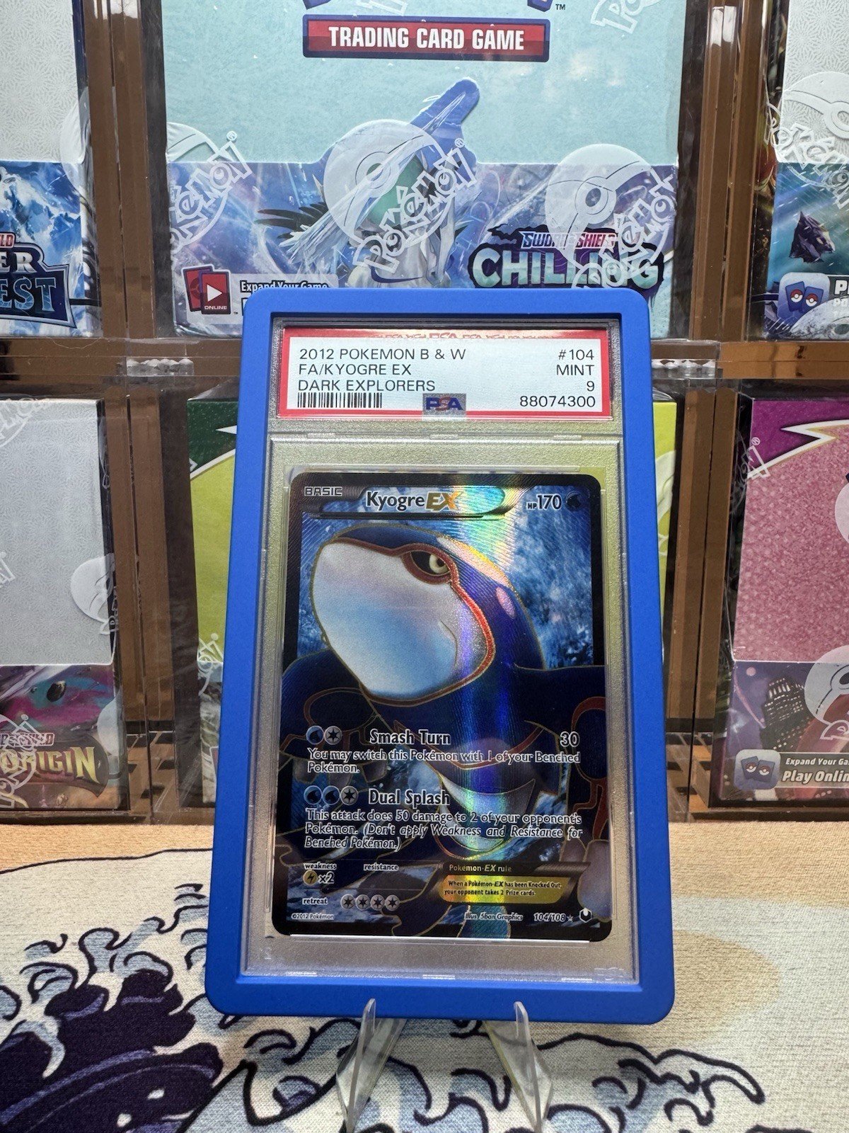 Pokemon Kyogre EX Dark Explorers Full Art #104 PSA 9 Mint! POP 66! Low Pop!