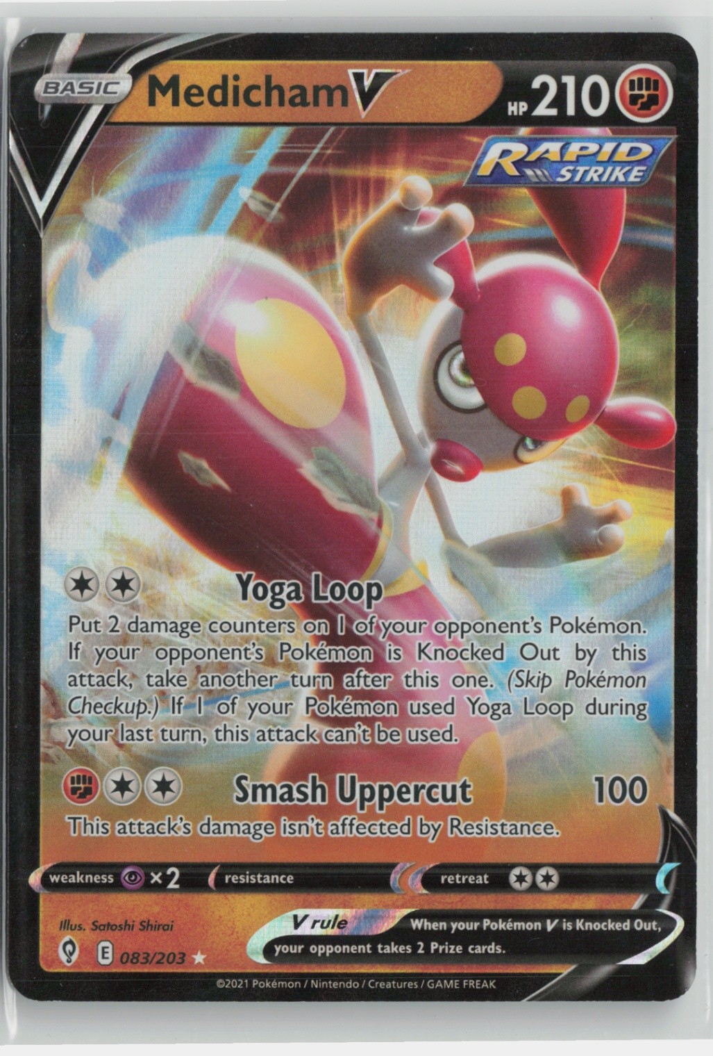 Medicham V 083/203 Ultra Rare SWSH07: Evolving Skies NM Holo