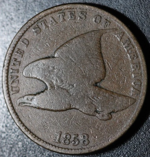 1858 FLYING EAGLE CENT - Small Letters SL - VG VERY GOOD