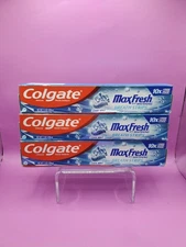 3 PACK Colgate MaxFresh Toothpaste with Mini Breath Strips Cool Mint 7.3 oz