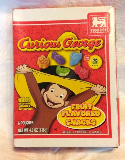Curious George Food Lion Fruit Flavored Snacks 6 Pouches Collectible Only For Sale Online Ebay