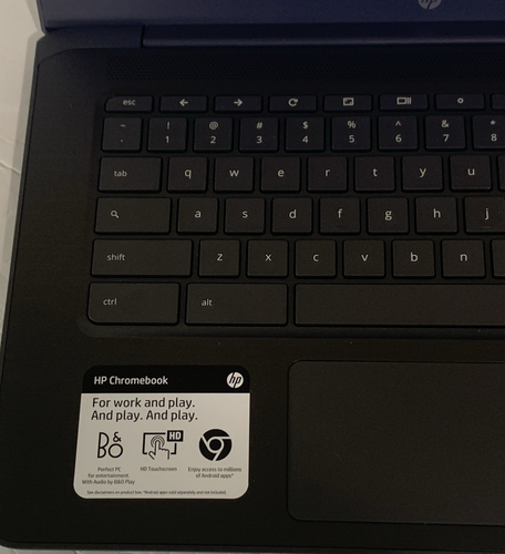 HP Touchscreen Chromebook 14" Intel Celeron 1.1GHz 4GB RAM 32GB SSD Adapter GrdA - Afbeelding 4 van 20