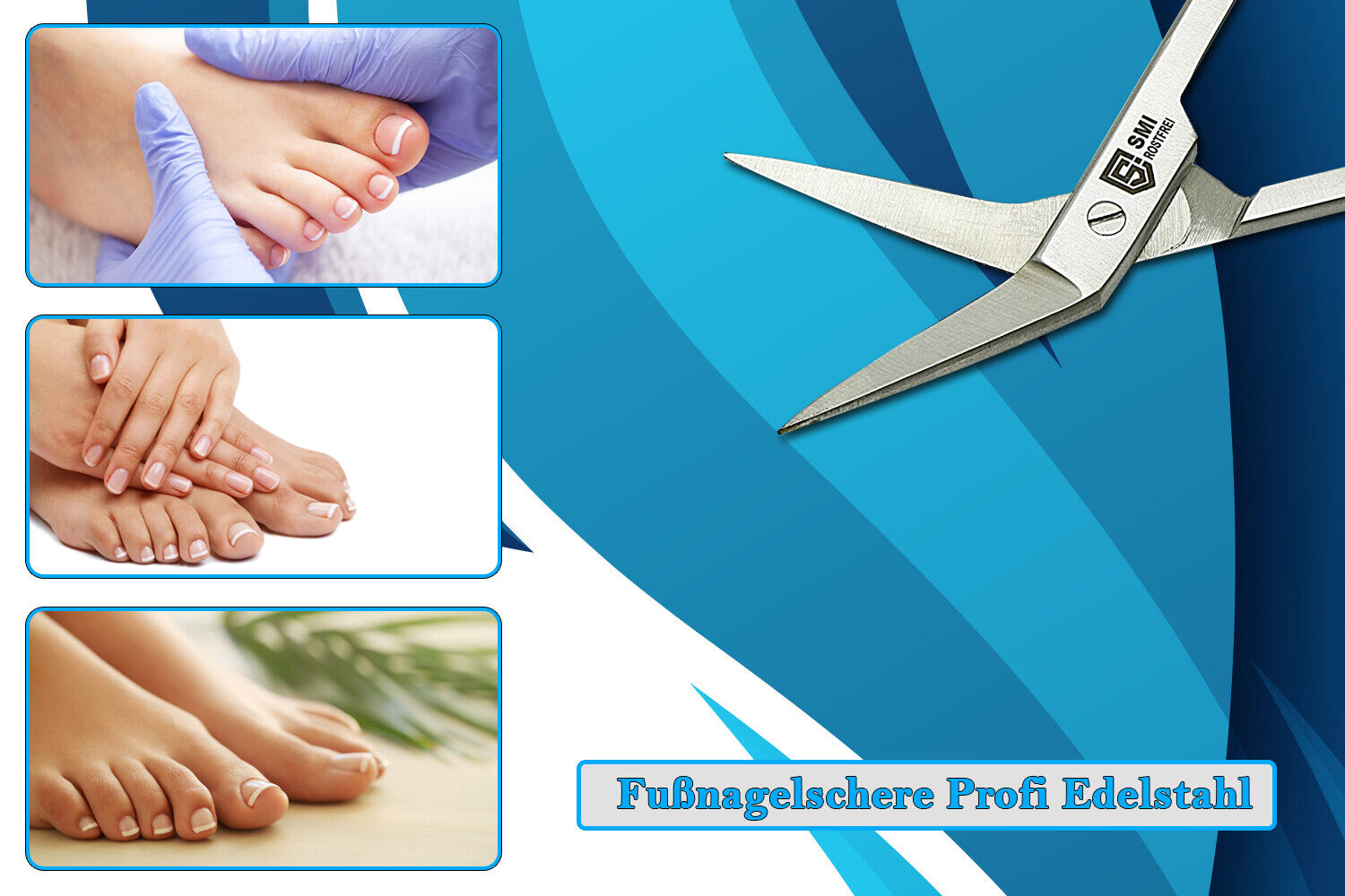 SMI - Fußnagelschere Fussnagelschere für Senioren Zehennagelschere Nagelschere 