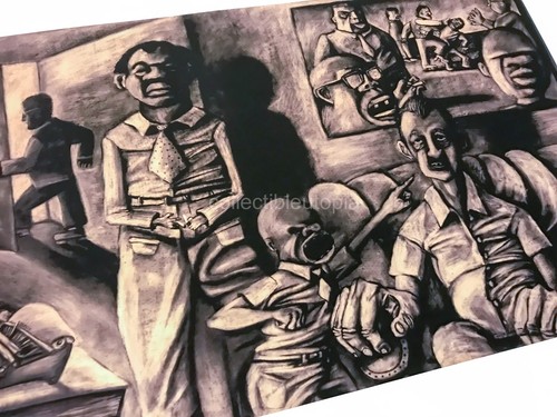 David Welker Brick City Typo Limited Sepia Variant #/50 Urban Art Print Poster - Picture 3 of 9