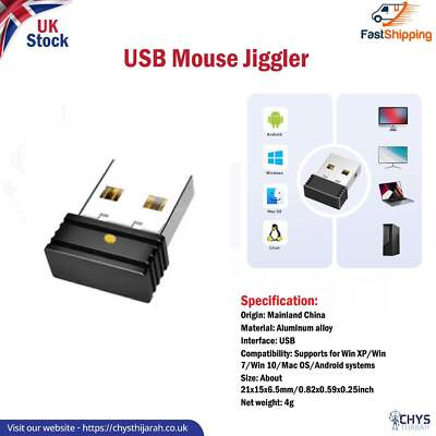 USB Mini Maus Jiggler Mouse Mover nicht nachweisbar für Laptop oder Desktop