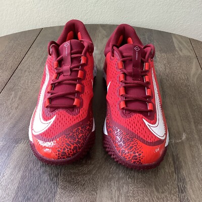 Nike Alpha Huarache Elite 4 Turf Men Size 12 Baseball Red Shoes