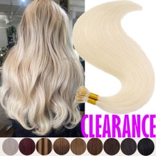 200 Strands Pre bonded Keratin I Tip Stick Remy Human Hair Extensions Blond 100G