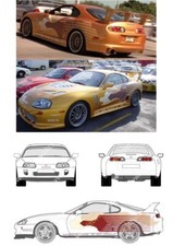 Planche décalcomanies, rc drift, rc scale, slot racing, Movies car, maquettes