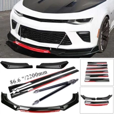 For Chevrolet Chevy 2 Layer Front Bumper Lip Spoiler Splitter Side Skirt Body