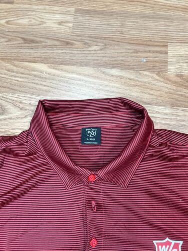 Wilson Staff Golf Polo Shirt Mens XL Red Performance Advisory Staff Embroidered - Picture 3 of 3