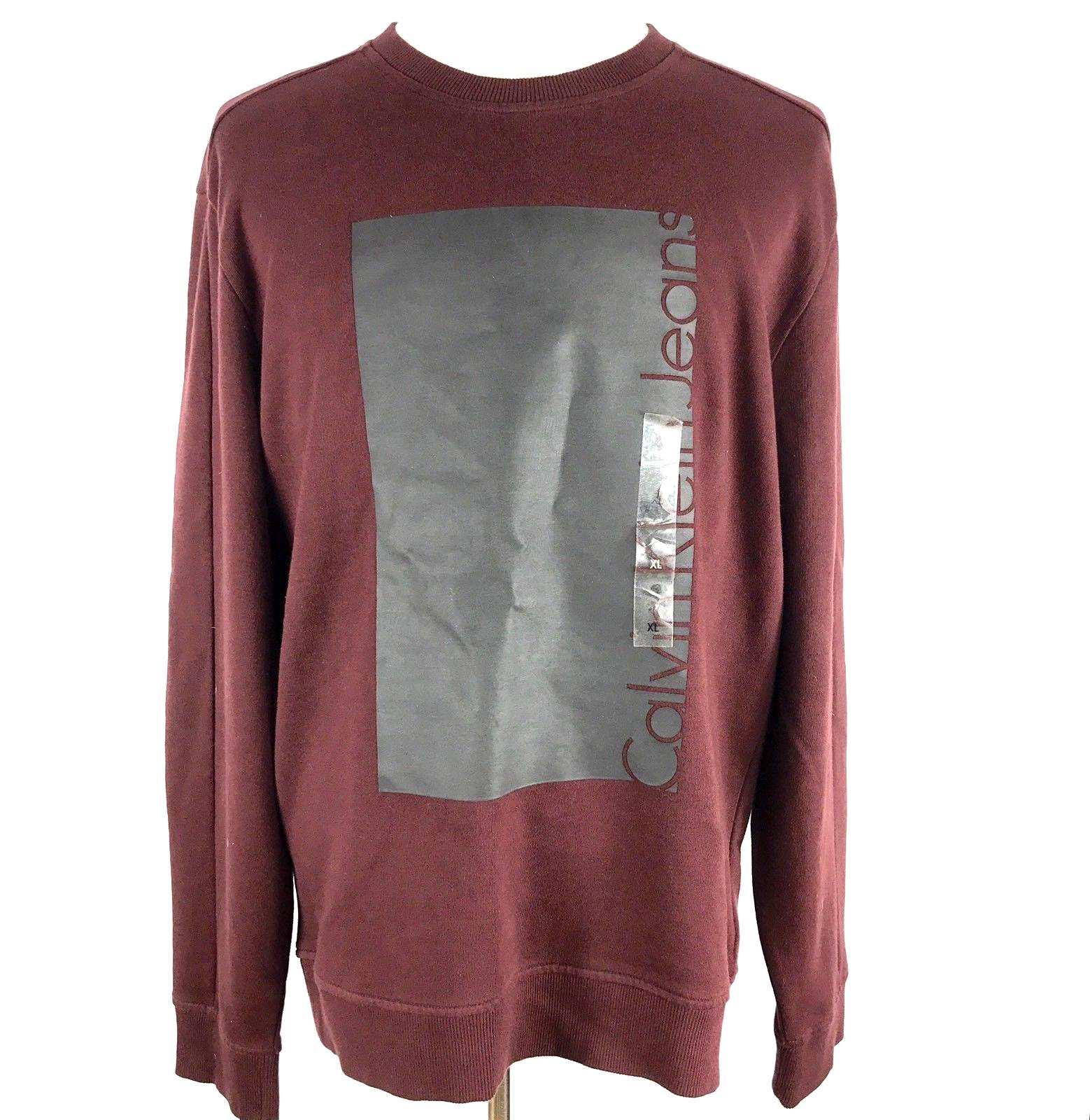 's Ck Logo Knockout Crew Neck Sweatshirt Size Xl New
