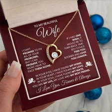 To My Wife, Necklace Valentine Gift, 🎁Special Gift For Wife, You Are My Life!