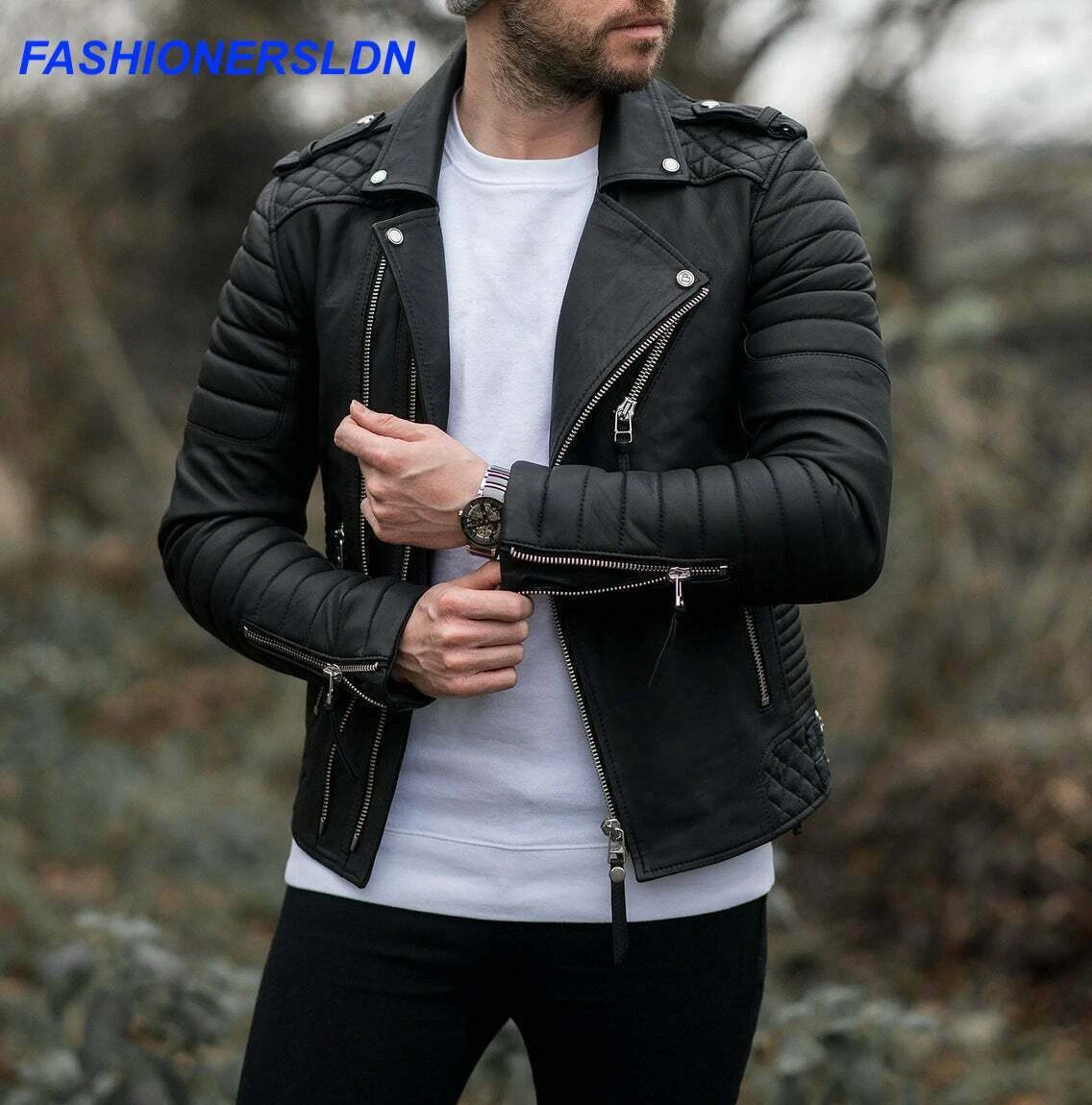 Louis Vuitton Men's Plain Leather Jacket