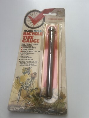 VINTAGE Acme Bicycle TIRE GAUGE  A525 BL NEW SEALED