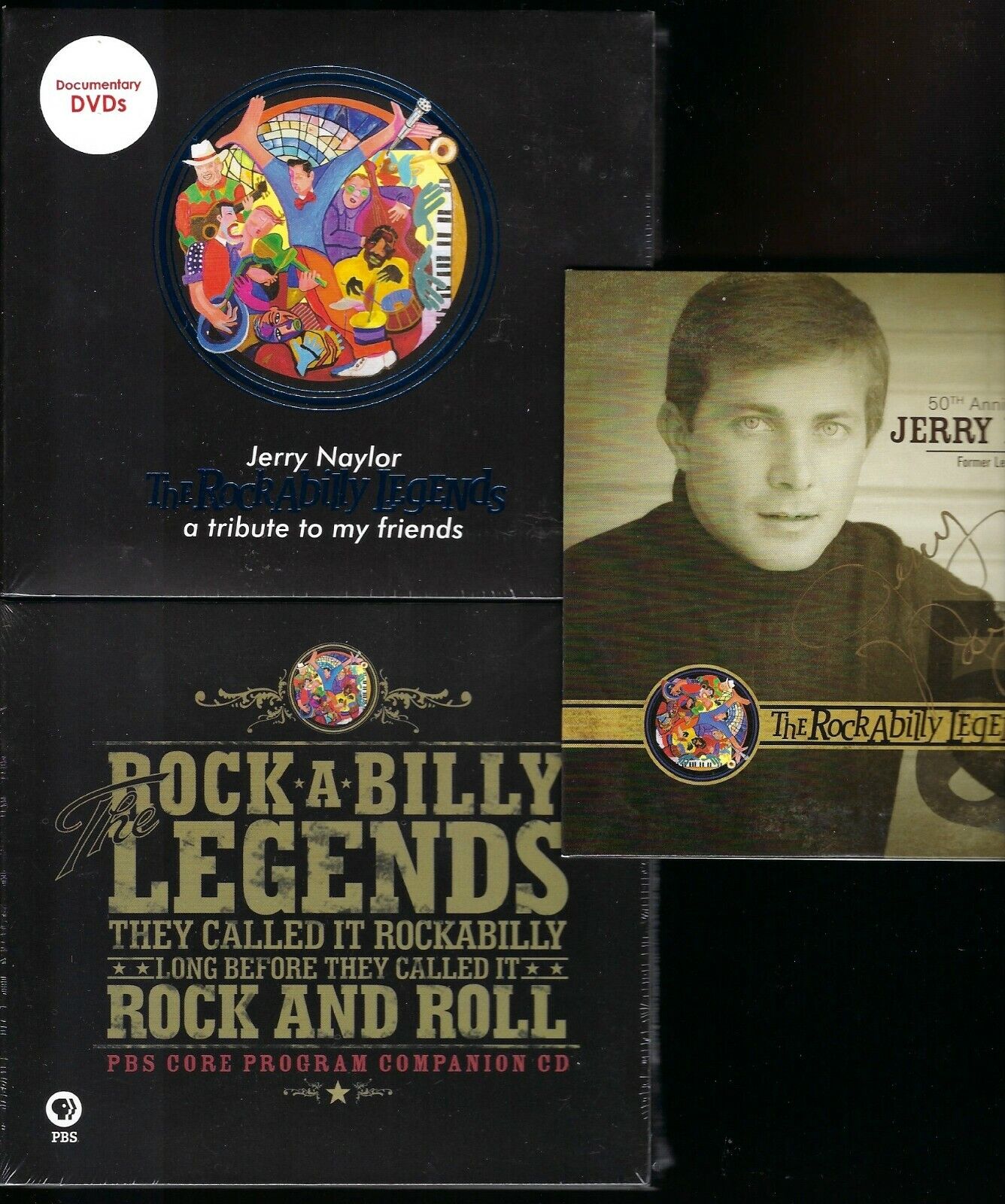 The ROCKABILLY LEGENDS A Tribute To My Friends DVD CD Jerry Naylor SIGNED BUNDLE