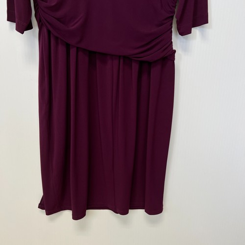 Suzi Chin Dress Women 18 Plus Maggy Boutique Faux Wrap Lined Work Party Core - Picture 6 of 10