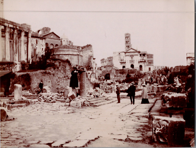 Tirage Citrate Vintage Italie, Rome, Vatican - Année Environ 1901, Format 8.5x11 Cm