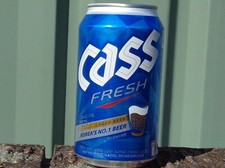 Cass Fresh Korean Beer Empty Can Bottom Opened Limited Release