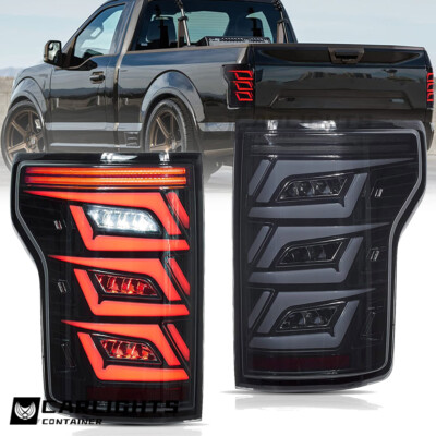 LED SMOKED Rear Tail Lights For Ford F150 Pickup 15-20 w/Startup Sequential Turn