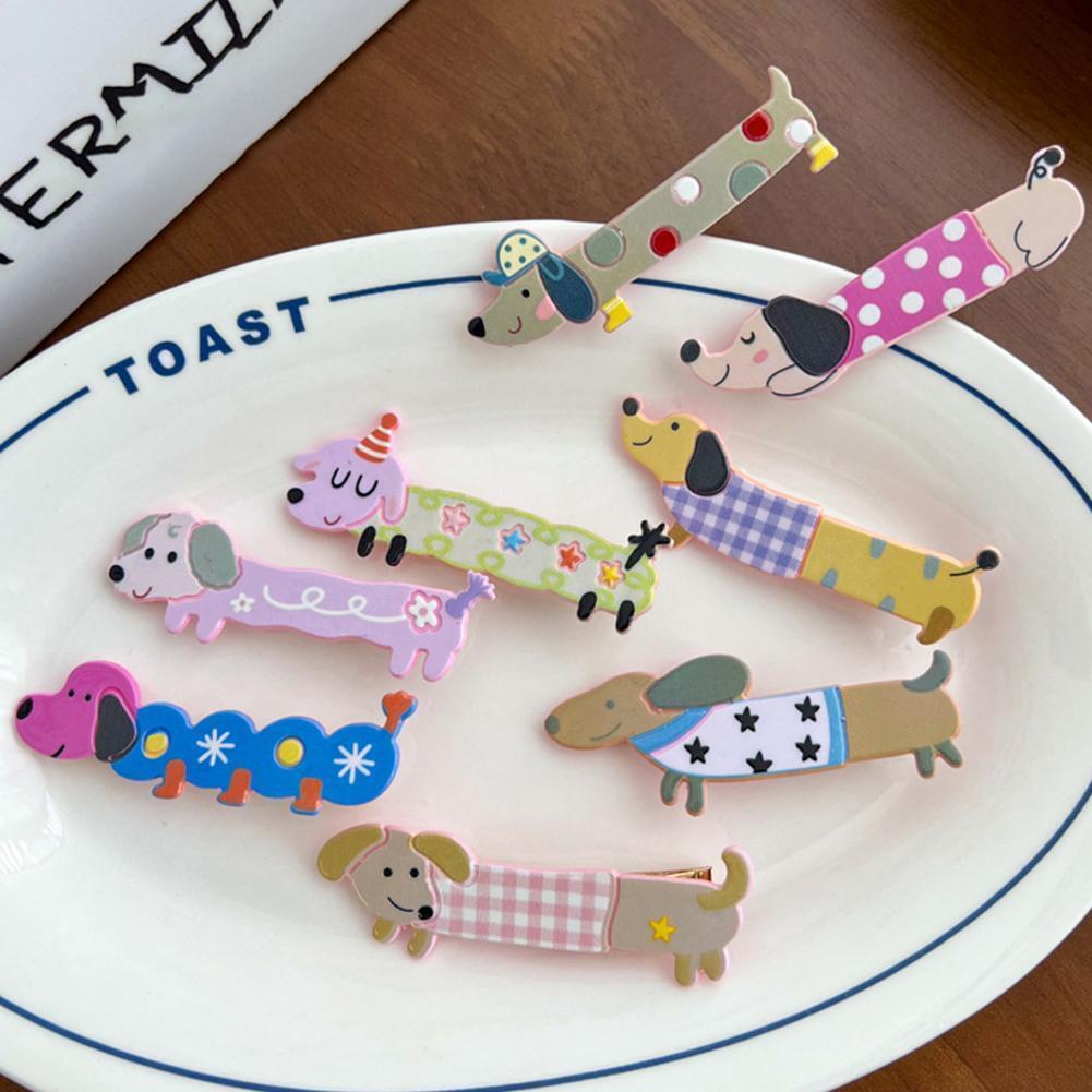 3x Cute Cartoon Animal Dog Hair Clip For Girls Kids Doggie Hair Lovely