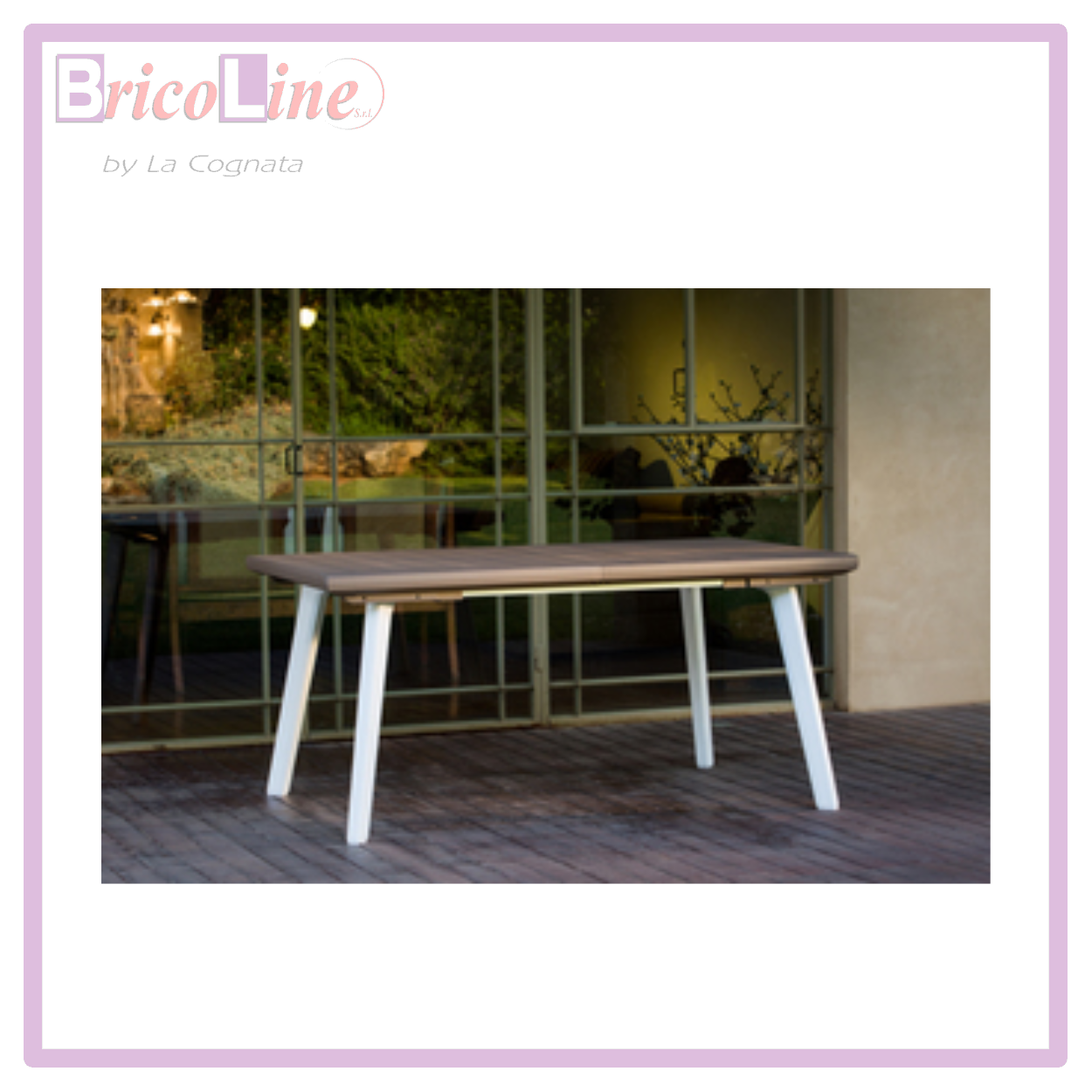 KETER TAVOLO 'HARMONY' EST.CM.160/240 BCO/TORT