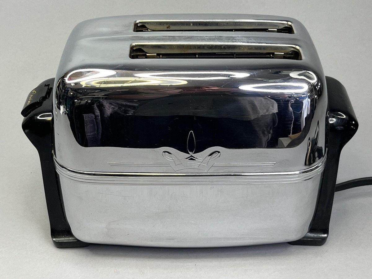 Swank Vintage 1950's Retro Chrome & Black Toaster Arvin MCM Swank Vintage 1950's Retro Chrome & Black Toaster Arvin MCM