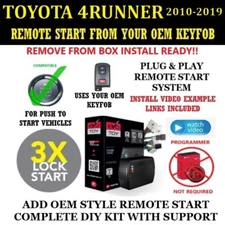 Remote Start Kit for 2010-2019 TOYOTA 4RUNNER PTS Plug and Play 3X Lock