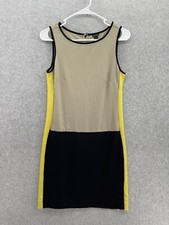 Ann Taylor Women's Sleeveless Dress Illusion Size XS Colorblock A Line